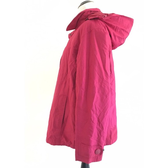 L.L Bean | 3 in 1 Rain Jacket Size L Pink Full Zip Hoodie Long Sleeves - Picture 6 of 10